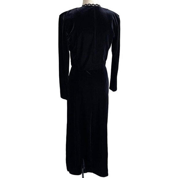 Sagaie Paris Womens Maxi Dress Jacket Set Black Size Small Polyester Spandex - Picture 2 of 16